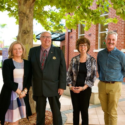 Nicola Forrest, David Lucas, Helen Dullard and Kim Clark at the launch of a new CoLab report